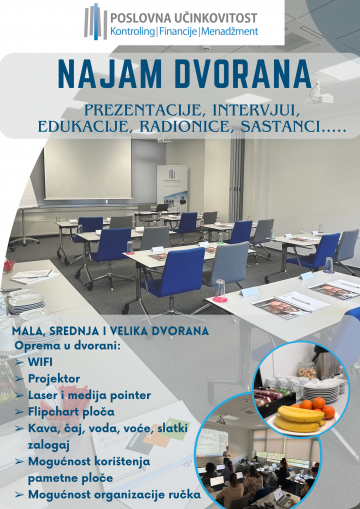 NAJAM DVORANA - Poslovna učinkovitost NAJAM DVORANA - Poslovna učinkovitost